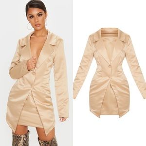 Gold Blazer Dress